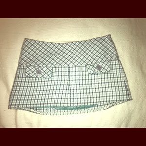 Abercrombie & Fitch blue Plaid Mini Skirt